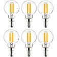 6Pk - Sunlite 5w LED G16.5 Filament Globe E12 Base 5000K Super White Bulb Sale