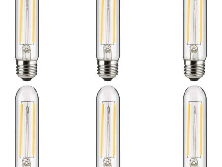 6Pk - Sunlite 2w LED Edison T10 T30 Tubular E26 3000K Bulb - 25W Equiv For Cheap