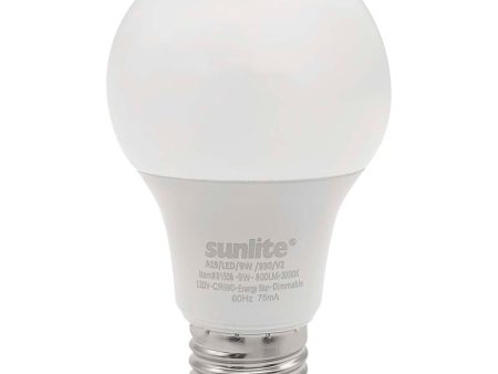 Sunlite 9w LED A19 Dimmable 4000K Cool White Bulb - 60W Equiv Online now