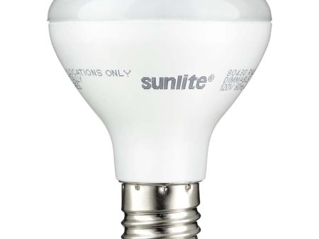 Sunlite 4w LED R14 Mini Reflector Floodlight E17 3000K Warm White Bulb For Sale