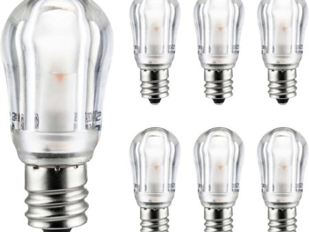 6Pk - Sunlite 1w S6 LED Night E12 Candelabra Base 2700K Warm White Bulb Supply