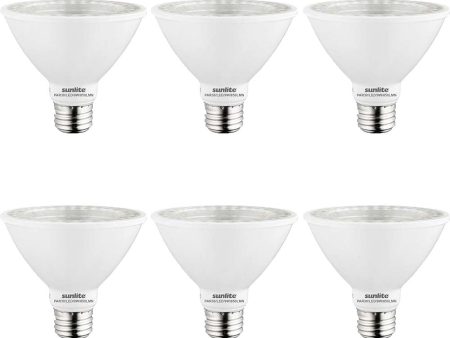 6Pk - Sunlite 10w LED Par30 Short Neck E26 Base 2700K Warm White Bulb Online Sale