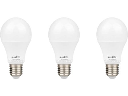 3Pk - Sunlite 6w LED A19 Non-Dimmable 6500K Daylight Bulb - 40w Equiv For Cheap