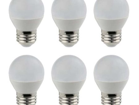 6Pk - Sunlite 5w LED G16 Frosted 120v E26 Base 3000K Natural White Bulb For Cheap