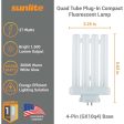 2Pk - Sunlite 27w FML 4-Pin Quad Tube Plug-In 3000K Compact Fluorescent Lamp Fashion