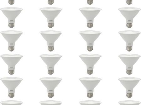 24Pk - Sunlite 9w LED PAR30 Reflector Floodlight 3000K Bulb - 75W Equiv For Discount