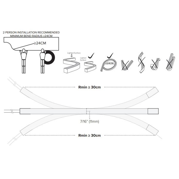 Spektrum Smart NeonFlex Pro RGBW Kit, 20ft LED Neon Strip Light With 12V AC rectifier, Bluetooth Wireless Technology Online Sale