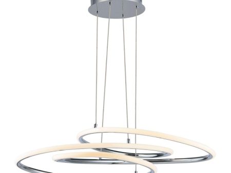 Coaster 20 in. LED Pendant Light Chrome finish For Discount