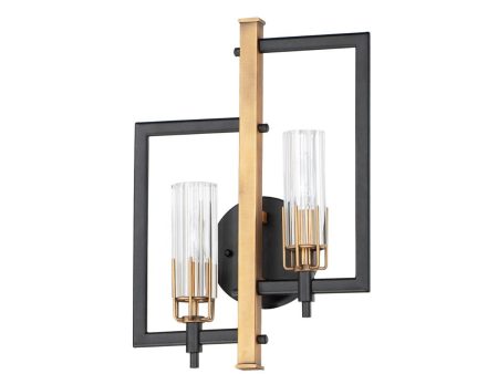 Flambeau 13 in. 2 Lights Vanity Light Black Finish Fashion