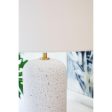 Margaret Table Lamp Blue Grey Terrazo with Aged Brass Accents For Discount