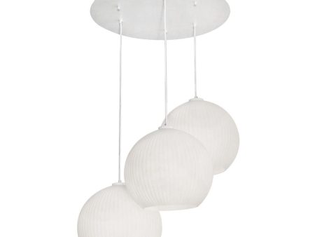 Cleo 31 in. 3 Lights Pendant Light White Finish Cheap