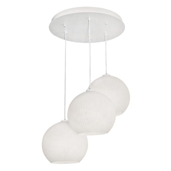 Cleo 31 in. 3 Lights Pendant Light White Finish Cheap