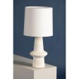 Ramapo Table Lamp Pale Flax Ceramic with Aged Brass Accents Supply