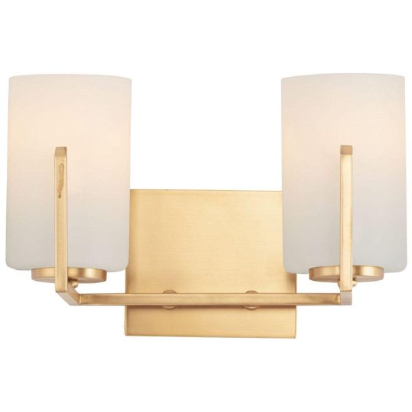 Dart 13 in. 2 Lights Vanity Light Satin Brass Finish Cheap