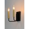 Sullivan 9 in. 2 Lights Vanity Light Black & Gold Finish Cheap