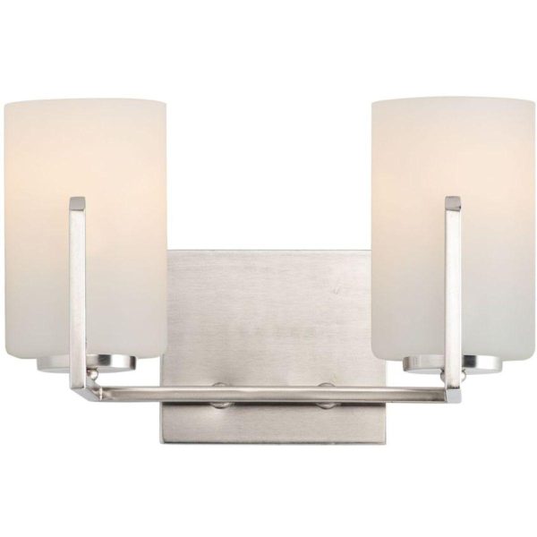 Dart 13 in. 2 Lights Vanity Light Satin Nickel Finish Online now