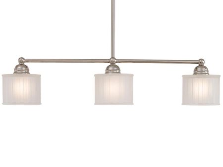 1730 Series 32 in. 3 Lights Pendant Light Polished Nickel Finish on Sale