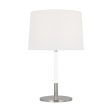 Monroe Medium Table Lamp Polished Nickel with White Accents Online now