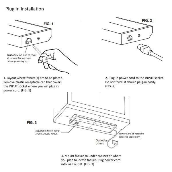 TunableTask 24  Adjustable Kelvin LED Under Cabinet Light, 1125 Lm, 2700K to 5000K, 120V, White For Discount