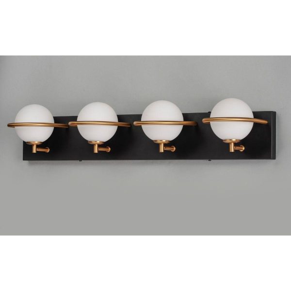 Revolve 27 in. 4 Lights LED Vanity Light Gold Finish Online now