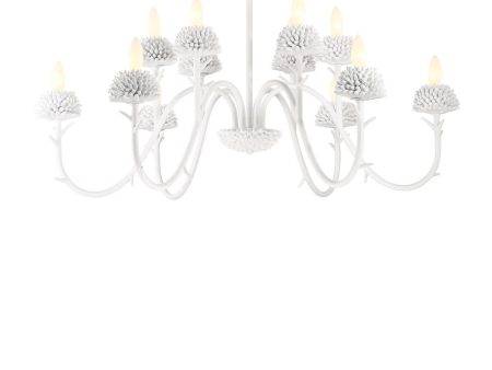 North Fork By Robin Baron 38 In. 6 Lights Chandelier White Finish Sale