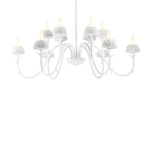 North Fork By Robin Baron 38 In. 6 Lights Chandelier White Finish Sale