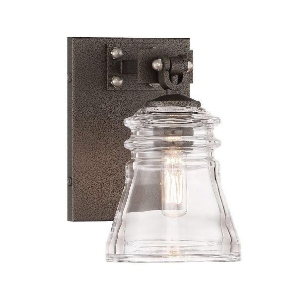 Graham Avenue 8 In. Bath Sconce Iron & brushed nickel Finish Sale