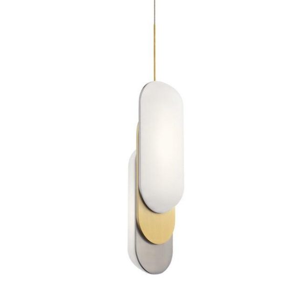 6 in. 2 Lights LED Pendant Light Gold Finish Supply