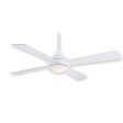 Aluma Wet 52  White LED Ceiling Fan with Remote For Sale