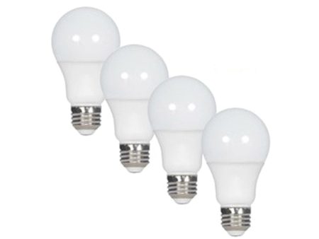 A19 LED Bulb, 100W Equivalent, 16 Watts, 1490 Lumens, 4000K, E26 Medium Base, Frosted, Pack of 4 on Sale