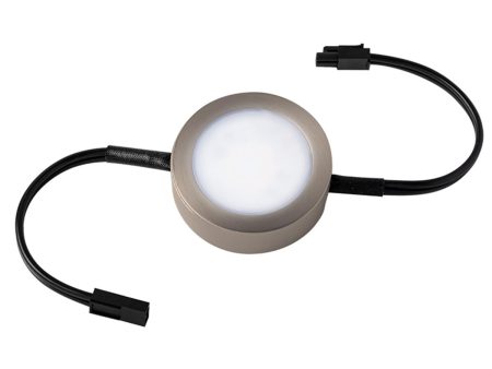 3  LED Puck Light with Double Wire, 27K|30K|35K, 120V, Brushed Nickel For Cheap