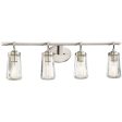 Poleis 32 in. 4 Lights Vanity Light Brushed Nickel finish Discount