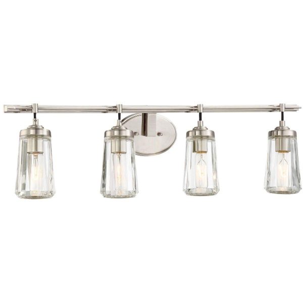 Poleis 32 in. 4 Lights Vanity Light Brushed Nickel finish Discount