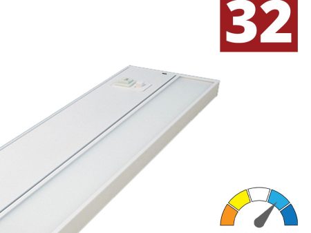 TunableTask 32  Adjustable Kelvin LED Under Cabinet Light, 1220 Lm, 2700K to 5000K, 120V, White Online Hot Sale