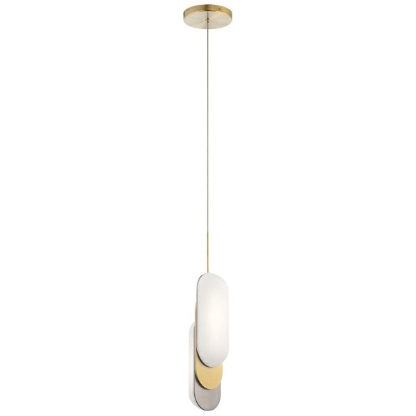 6 in. 2 Lights LED Pendant Light Gold Finish Supply