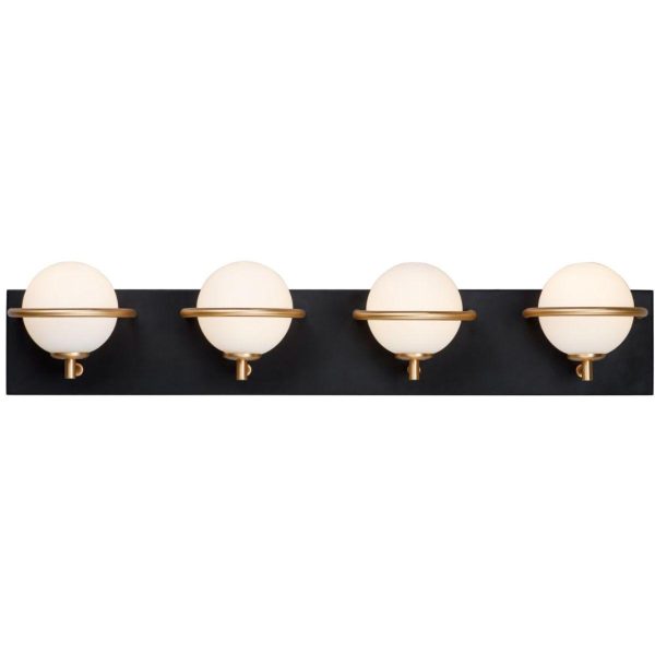 Revolve 27 in. 4 Lights LED Vanity Light Gold Finish Online now