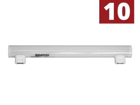 12 Inch LED T10 Linear Tube, 5 Watts, 350 Lumens, 2700K, LN35 Equal, S14S Base, 120V Supply