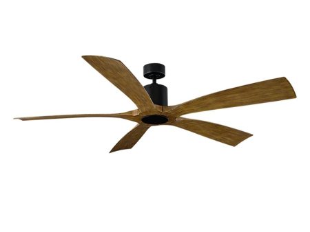 Aviator 70 Inch Black and Koa Outdoor Smart Ceiling Fan Sale