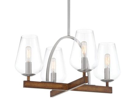 Birnamwood 20 in. 4 Lights Chandelier Brushed Nickel finish on Sale