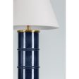 Banyan Table Lamp Ceramic Gloss Navy with Aged Brass Finish Sale