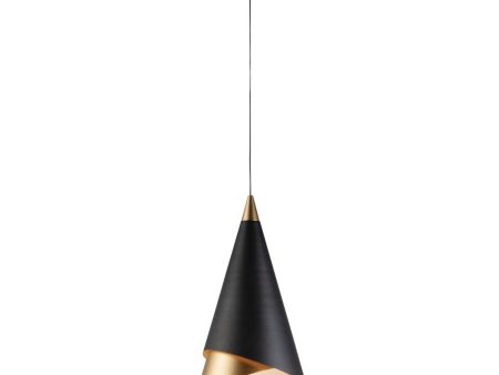 Mermaid 10 in. LED Pendant Light Black finish Online Sale