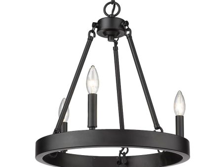 Alastair 3 Lights 16 in. Chandelier Black finish Supply