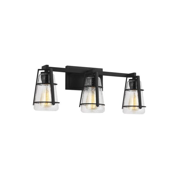 Adelaide 24 in. 3 lights Vanity Light Black Finish For Discount