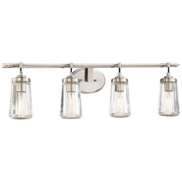 Poleis 32 in. 4 Lights Vanity Light Brushed Nickel finish Discount