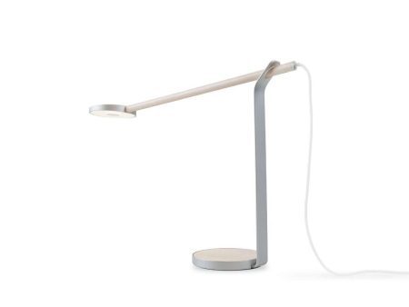 Gravy Maple and Silver Contemporary LED Desk Lamp Discount