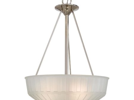 1730 Series 17 in. 3 Lights Pendant Light Polished Nickel Finish Discount