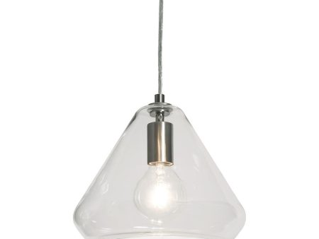 Armitage 10 in. Pendant Light Satin Nickel finish with Clear shade Online Hot Sale