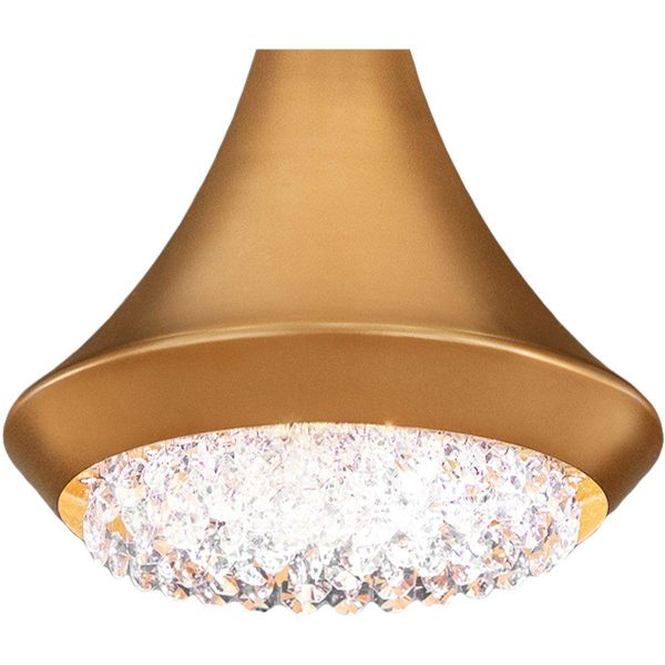 Verita 8 in. LED Pendant Light Selectable CCT Gold Finish on Sale