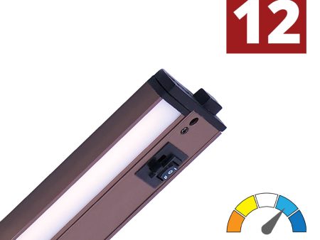 CounterMax 5K 12 Inch LED Under Cabinet Light, 2700K to 5000K, 720 Lumens, 120V, Bronze For Discount