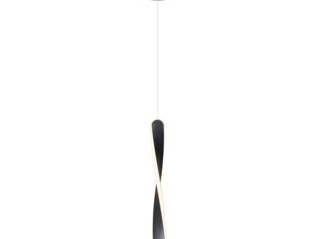 Pirouette 8 in. LED Pendant Light Black finish Supply